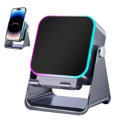 5 in 1 Auto-Induction Wireless Induction Speaker 8 Mode RGB Lights HIFI Sound Portable Bluetooth Phone Holder Christmas Gifts